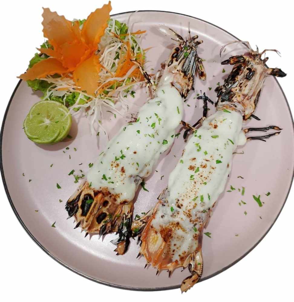 Baked Mantis Shrimp with Cheese
