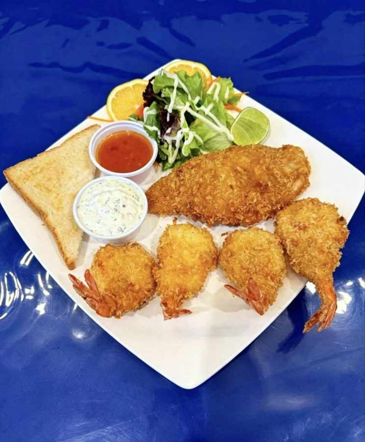 Fish Steak with Shrimps